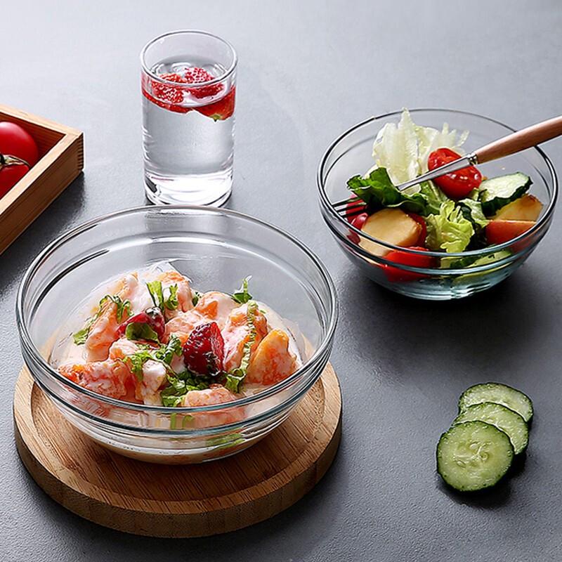 Heat-Resistant Transparent Glass Bowl