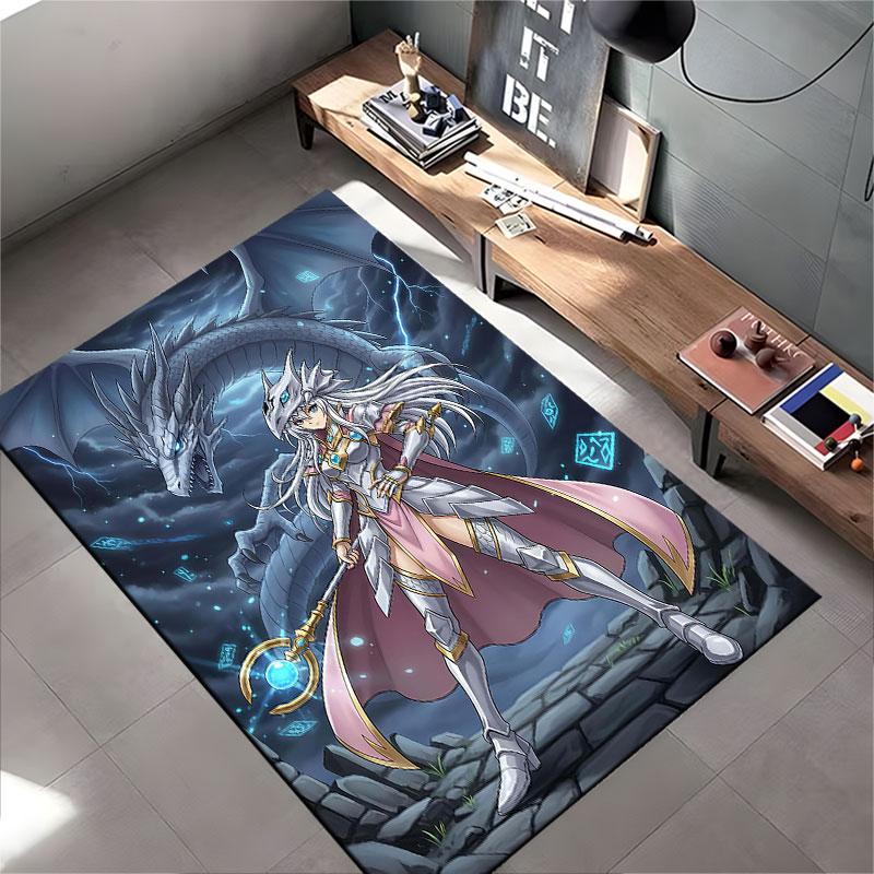 Dragon Warrior Fantasy Design suitable as a non-slip mat for the living room or bedroom sofa