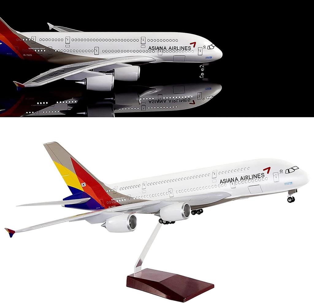 Масштаб 1/160 50,5 см Самолет Airbus A380 Модель авиакомпании Air France со светодиодной подсветкой и колесами Литой пластик смола Самолет для коллекции