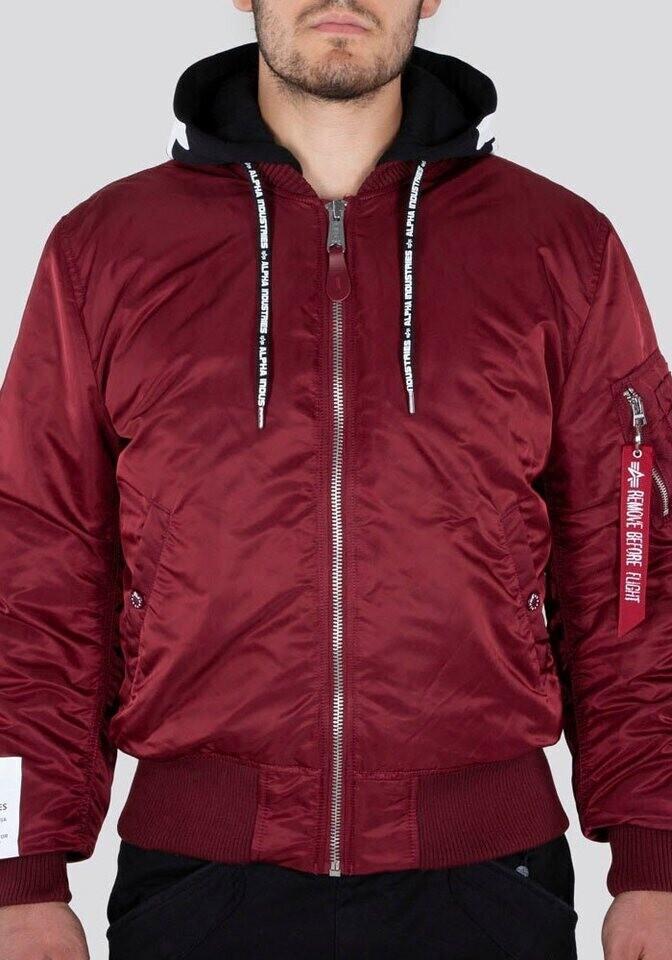 Зимняя куртка Alpha Industries MA-1 Zip Jacket (118101) бордовый
