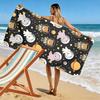 Cosmic critters exploring space Print beach towel, quick drying, suitable for travel, outdoor sports, jogging, the beach and swimming, gift
