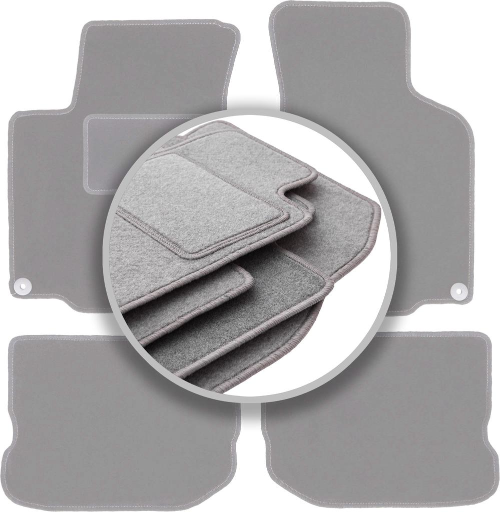 Gray car mats for: Volkswagen New Beetle coupe, cabrio (1997-2020)