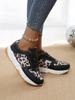 Fashion 2024 Autumn Women Casual Platform Sneakers Leopard Thick Bottom Vulcanized Shoes Woman Casual Flats Walking Shoes Plus Size 43