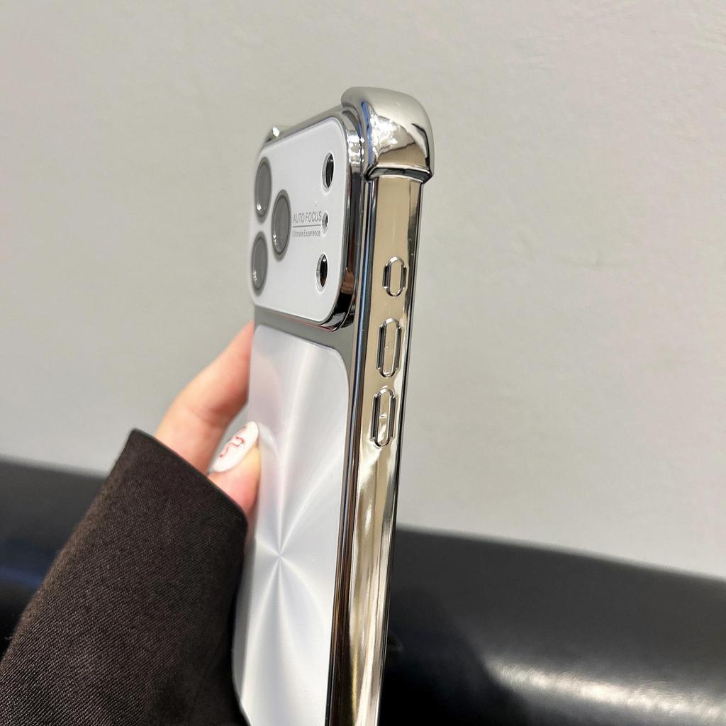 Защитный чехол с гальваническим покрытием и узором CD для iPhone 17 Pro Max, защищающий от падений в четырех углах