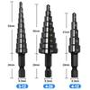 Spiral Groove Step Drill Black 3-piece Set Small 3-piece Straight Groove Triangular Handle Nitrided Pagoda Drill Step Drill Drilling