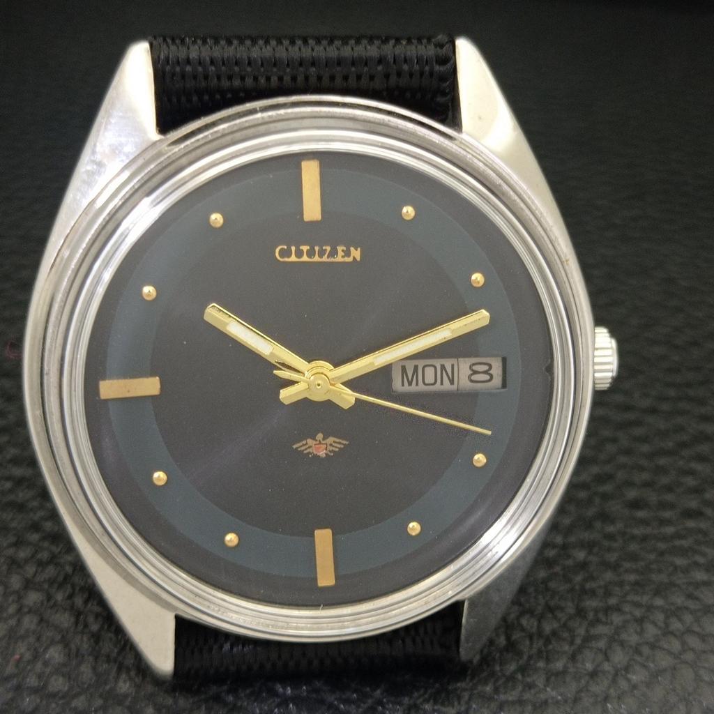 Citizen АВТОМАТИЧЕСКИЕ 8200 ВИНТАЖНЫЕ ЯПОНСКИЕ МУЖСКИЕ ЧАСЫ С ЧЕРНЫМ ЦИФЕРБЛАТОМ a702759-1 R210-a702759