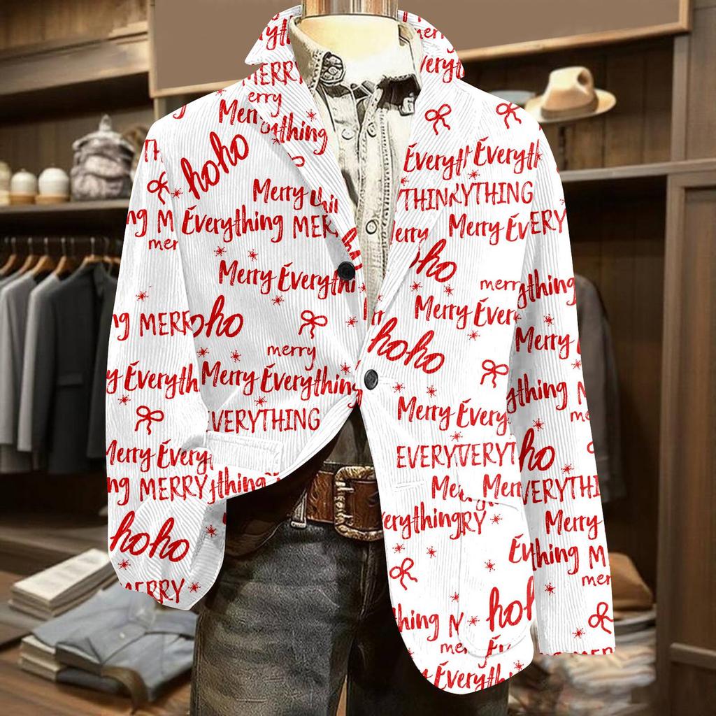 Мужской уродливый рождественский вельветовый теплый карманный пиджак-кардиган, мужской повседневный костюм