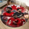 Canada Men's National Soccer Team Round Area Rug,Carpet Rug for Living Room Bedroom Sofa Playroom Decor,Non-slip Floor Mat