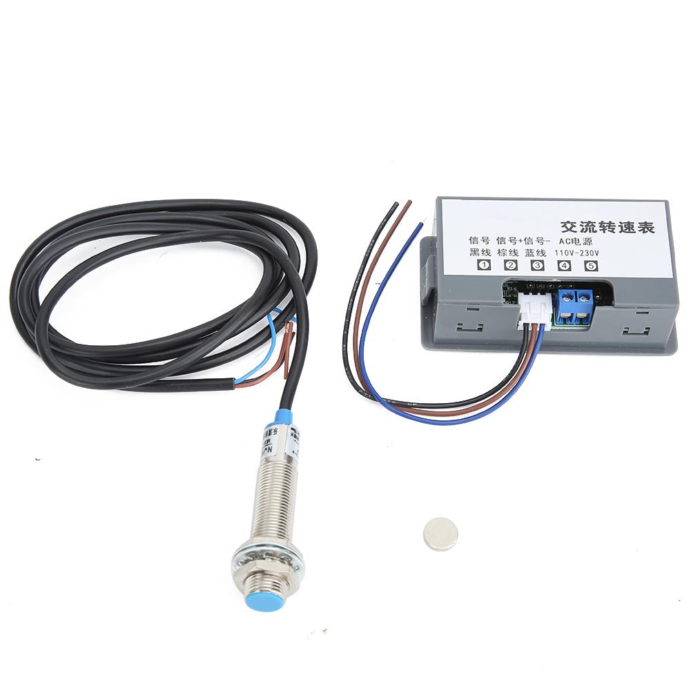Цифровой измеритель скорости 4-разрядный ламповый дисплей Высокая точность измерения Тахометр AC220V