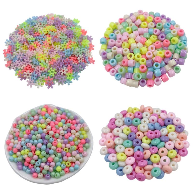 Высококачественные разноцветные креативные бусины 50-200 шт., аксессуары для самостоятельного изготовления ювелирных браслетов, модная геометрия в стиле конфетного цвета
