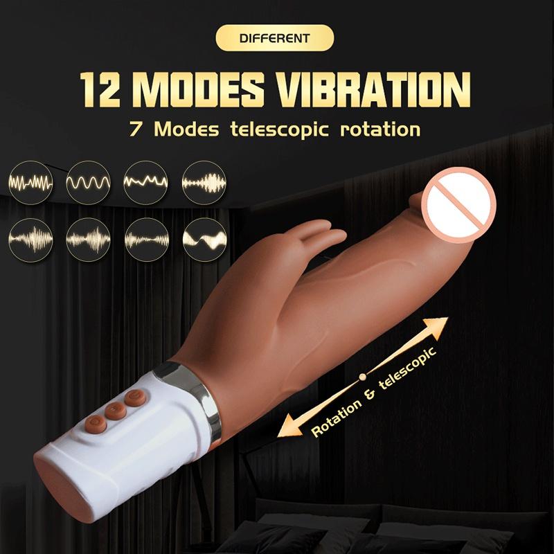 Телескопический фаллоимитатор-вибратор для женщин, стимулятор клитора, игрушка для взрослых, эротические секс-машины, женская вагина, страпон, мастурбатор, оргазм