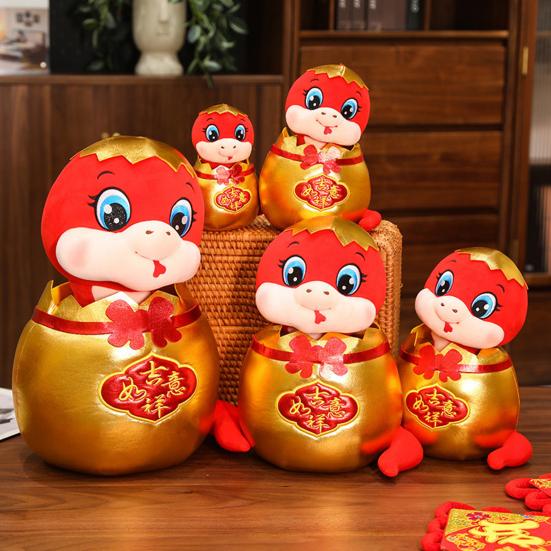 Змея плюшевая 2025 год змеи плюшевая игрушка в китайском стиле мягкая игрушка