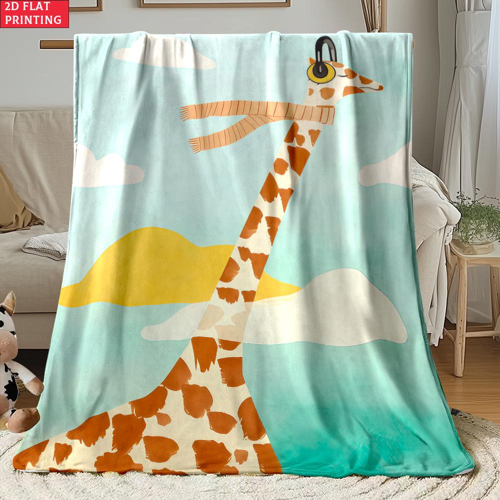 Animal flannel thin Blanket Picnic Bed Sofa Blankets Family Bedroom Children's Room Napping blankets fluffy