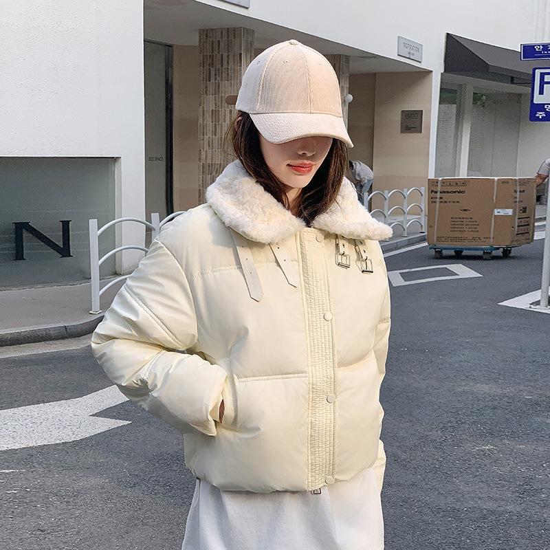 Women S Short Loose Hooded Winter Cotton Coat Casual Wear