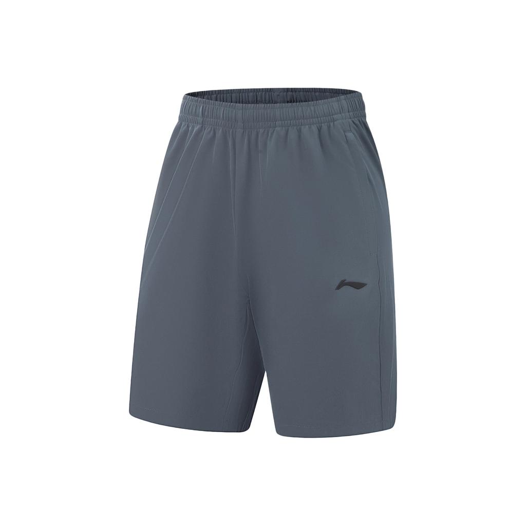 Li-Ning Fitness Series Casual Simple Solid Color Elastic Quick-Dry Comfortable Versatile Sports Shorts Men Shorts AKSV111-22