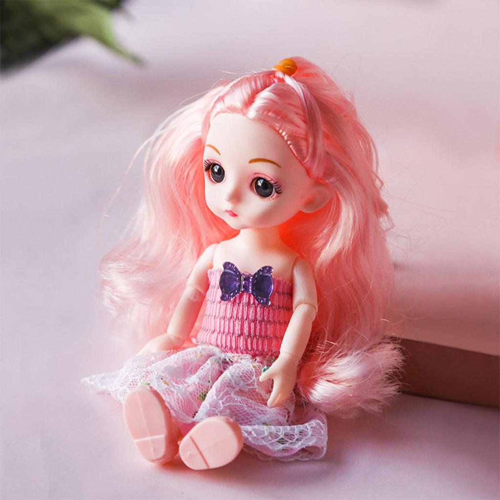 Симпатичная кукла BJD с 13 суставами, 16 см, 1/12, платье и обувь, игрушка для девочек, подарок A