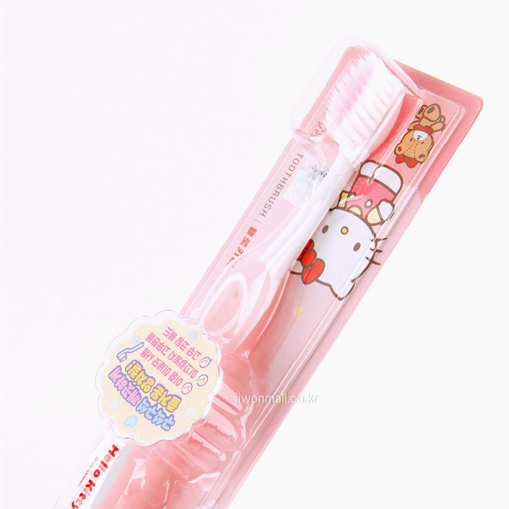 Зубная щетка Hello Kitty с резиновой ручкой - 5 шт.