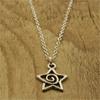 Fashion Antique Silver Color Star Swirl Pendant Necklace for Women Cute Star Jewelry Party Gifts