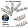 5pcs 3D Printer M6 30/40/50mm MK8 Thermal Broken Throat Stainless Steel for 1.75mm and 3.00mm Jacket Steel with PTFE Pipe