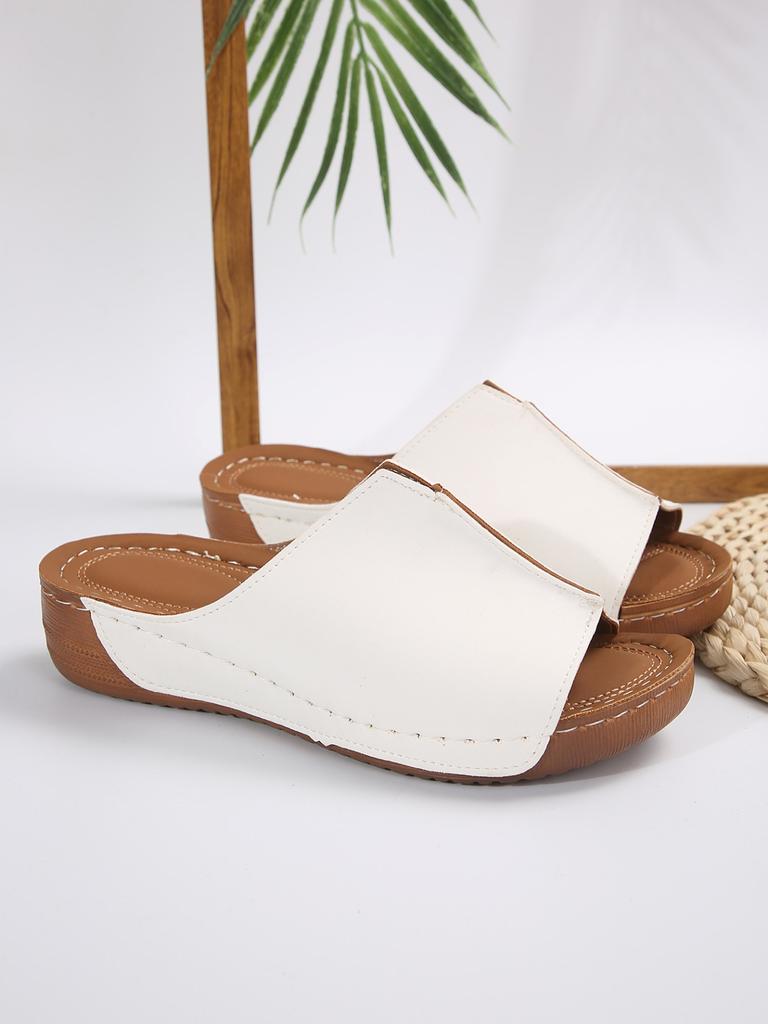 Европейские и американские тапочки с покатым каблуком и рыбьим ртом женские 2024 новые летние тапочки для отдыха импортные торговые тапочки большого размера женские производитель