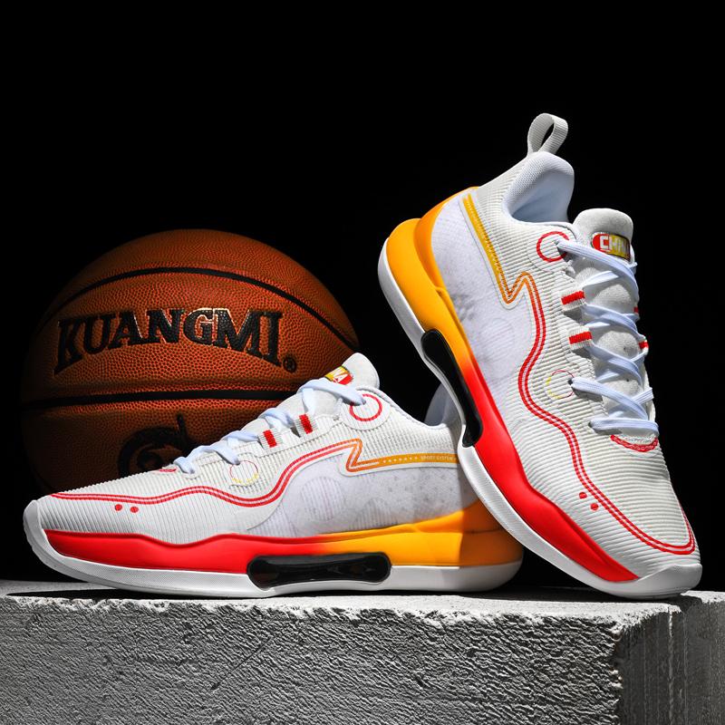 Actual Combat Basketball Shoes Male Wear-resistant Shock Absorption Low Help Students Rebound Professional Sports Shoes