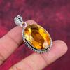 Citrine Pendant, 925 Solid Sterling Silver Gemstone Jewelry, Handmade Pendant, For Thanksgiving