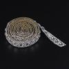 1 Yard Silver Rhinestone Ribbon Crystal Sewing Trim DIY Crafts 6 Rows 12mm