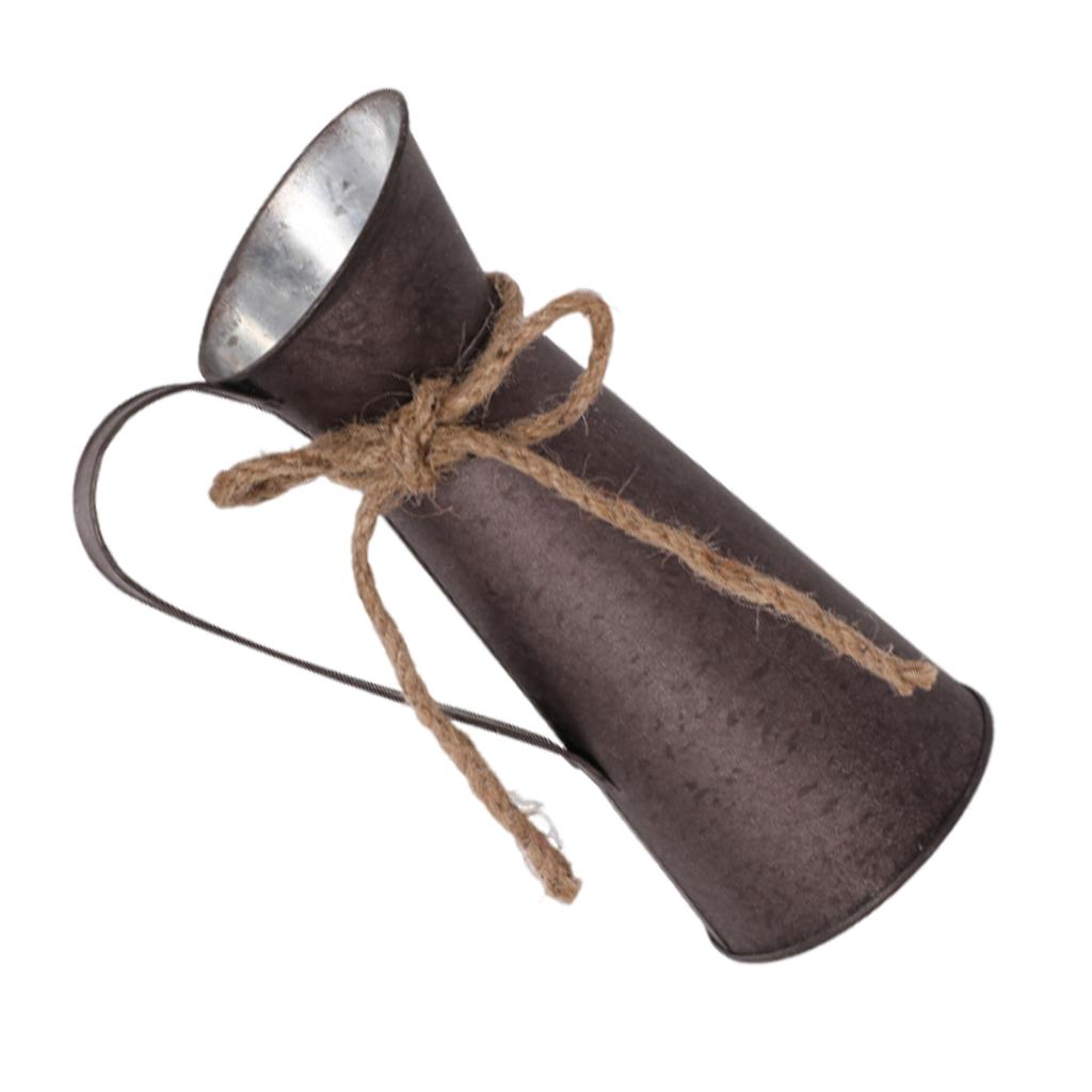 French Country Elegance Iron Flower Vase Small Primitive Farmhouse Jug Milk Can for Floral Arrangements Country Vase