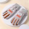 Kids Winter Gloves Windproof Cartoon Ski Gloves with Elastic Cuffs Cold Weather Warm Gloves for