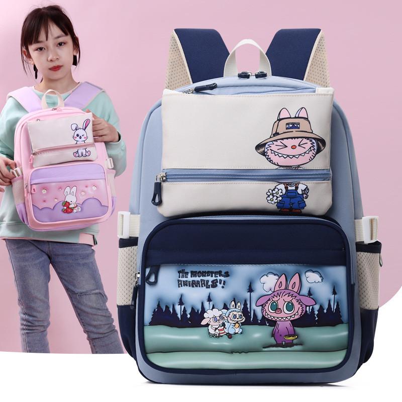Lightweight Cute And Elementary School Backpack For Boys And Girls With Cartoon Characters