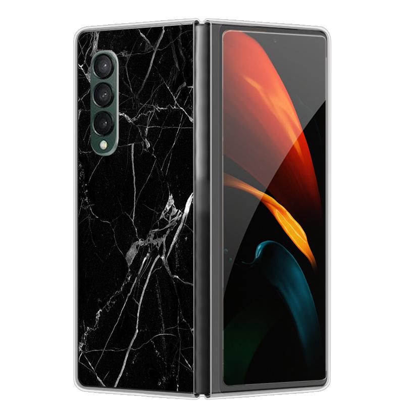Чехол для Galaxy Z Fold 7 6 5 3 4 2 Прозрачный Жесткий Складной Роскошный Расписной Для Samsung Z Fold 7 Fold Специальный Fold2 Прозрачная Крышка