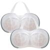 Caroeas Bra Laundry Set of 3D Laundry Triple Protection for Machine Washable and Dryer with Handles for Drying Net, 33x20cm, 2, Net, Bras, Durable,