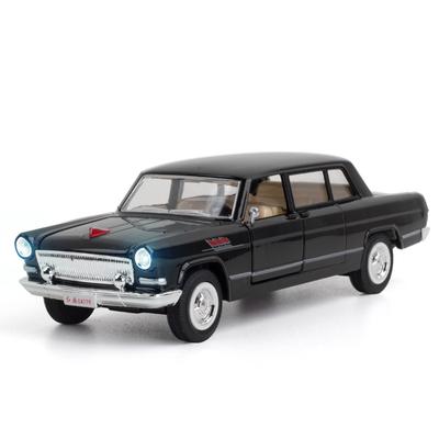 Сделано в Китае Ограниченная серия 1:32 Hongqi CA770 Звук и свет Инерционная игрушечная машинка Музыкальная модель Подарок для мальчика