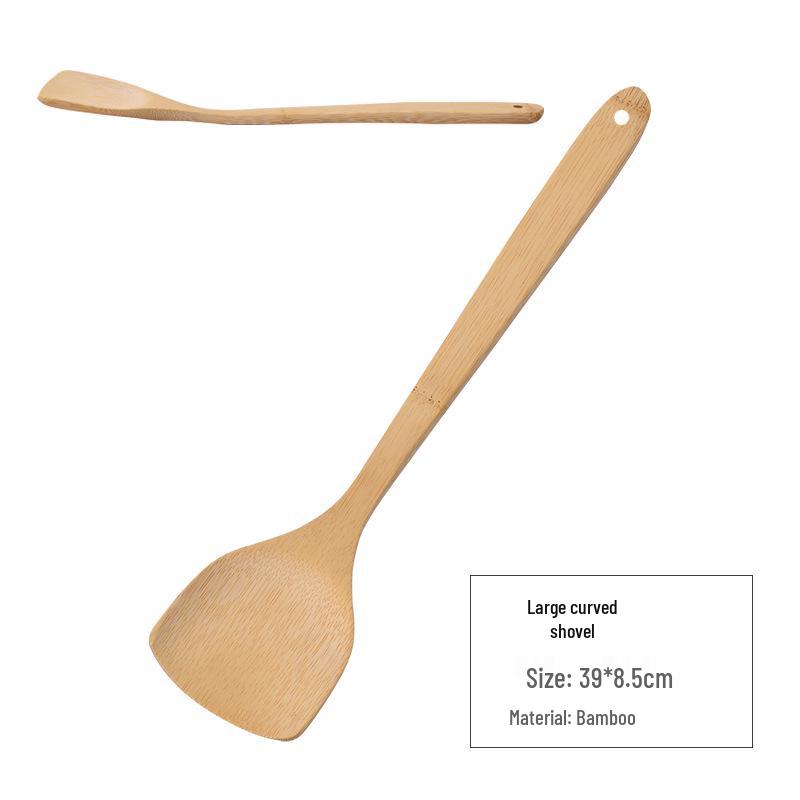 Набор бамбуковых лопаток: Длинная ручка, антипригарное покрытие, индивидуальный логотип, в комплект входит ложка для риса.