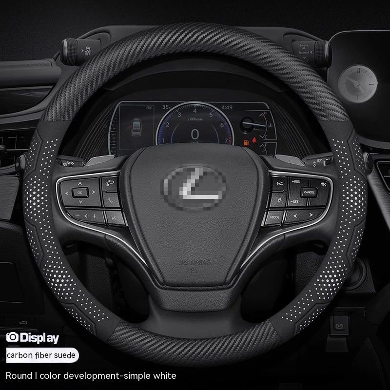 Для Lexus GS300h ES300h ES330 ES350 NX300h IS300 RX300 IS250 CT200h Карбоновое волокно Замша Чехол на руль автомобиля Автоаксессуары