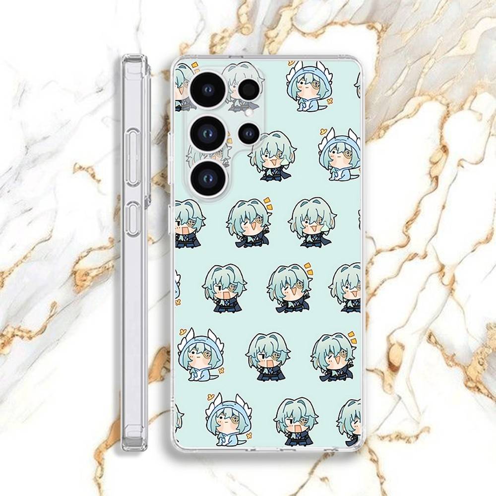 Чехол для телефона Anaxa Honkai для Samsung S30,23,21,22,20, FE lite,S10,9,8,7 PIus Note20ultra Мягкий Прозрачный
