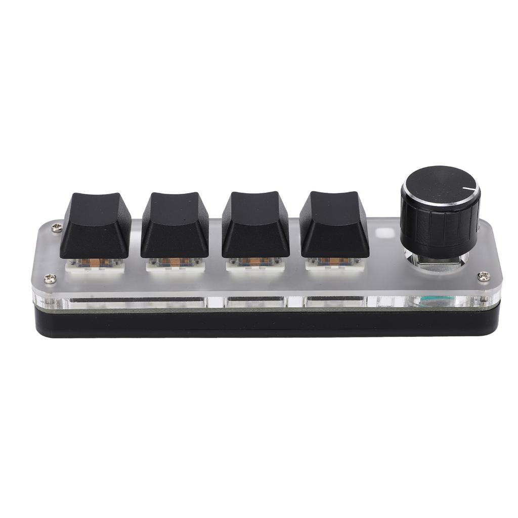 Механическая клавиатура для одной руки, 4 клавиши с регулируемой RGB-программируемой клавиатурой DIY для офисных игр