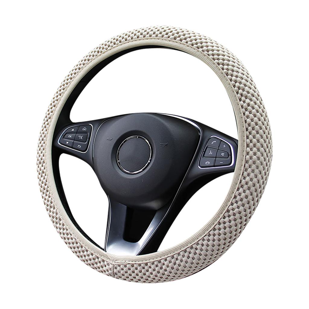 Универсальный чехол на руль автомобиля 38 см, эластичный ледяной шелк, летние крутые нескользящие автомобильные аксессуары