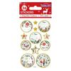 Adhesive Labels - GLOBAL GIFT - Christmas - 36 Pieces - Gilding - Mixed