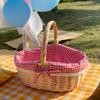 Handheld Woven Bamboo Storage and Flower Basket