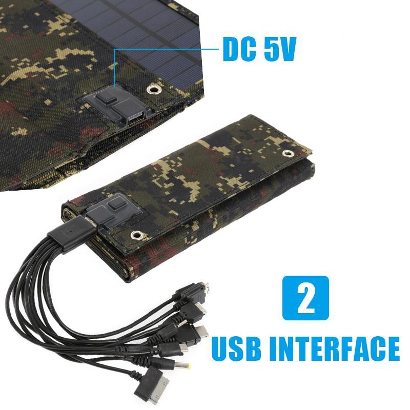 50 Вт складная солнечная панель USB солнечная батарея для путешествий на природе кемпинг походы портативный внешний аккумулятор солнечное зарядное устройство аккумулятор для мобильного телефона