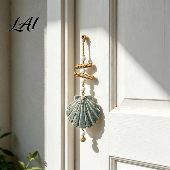 Beach Theme Home Accents Lighted Wooden Fish Starfish Wall Hanging Ornament Beachy Decor with Warm Handmade Nautical LED Lights Coastal for
