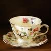 Tea Cup and Saucer Porcelain Set Stylish Coffee Mug Ceramic Home Birthday Gift Wedding Cafe