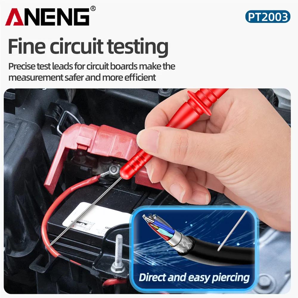 ANENG PT2003 1 Pair Universal Piercing Needle Tip Probe Detachable Multimeter Test Probe Tip Test Lead Extention Accessories