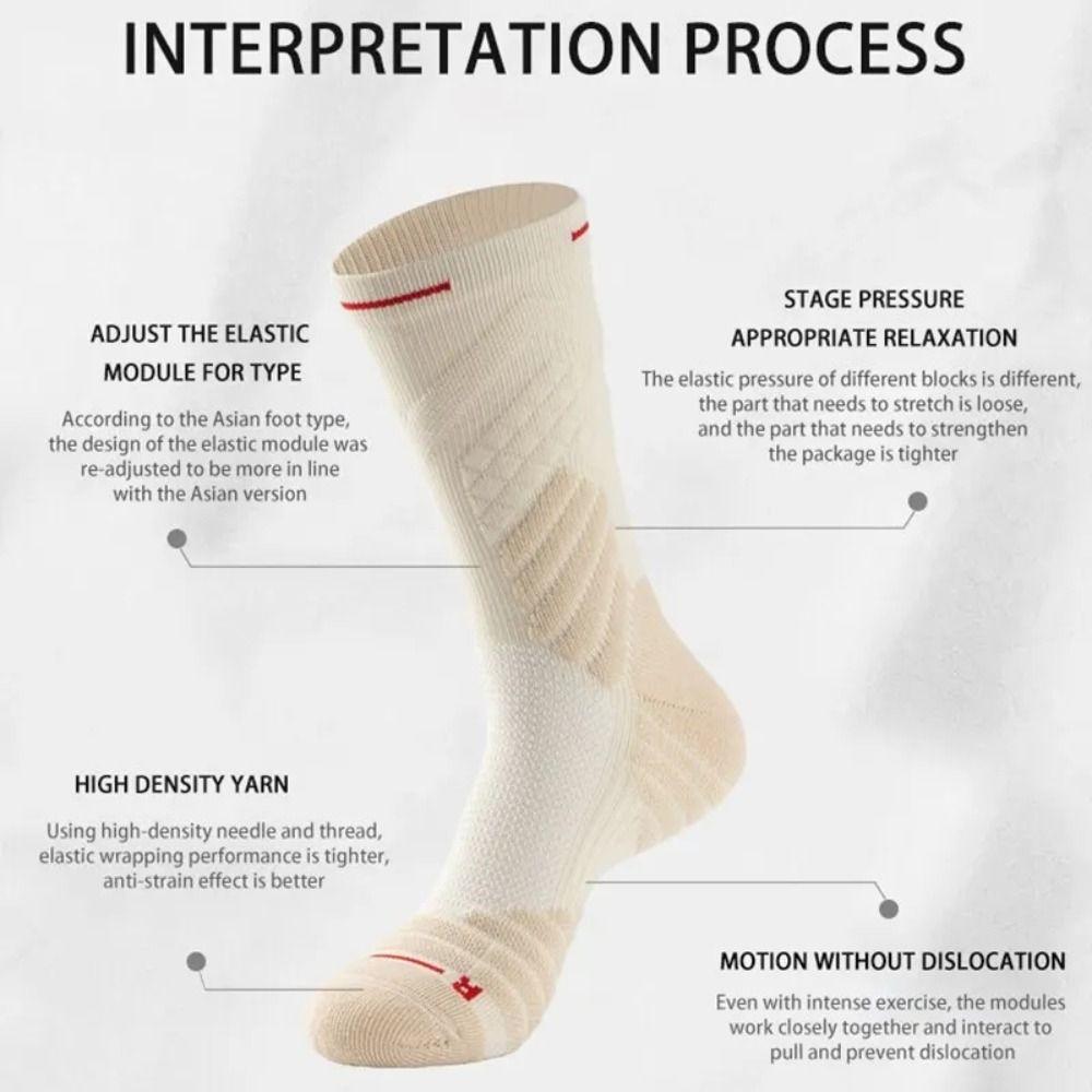Breathable Sports Socks Compression Men's Socks Comfortable Basketball Socks Camping Running
