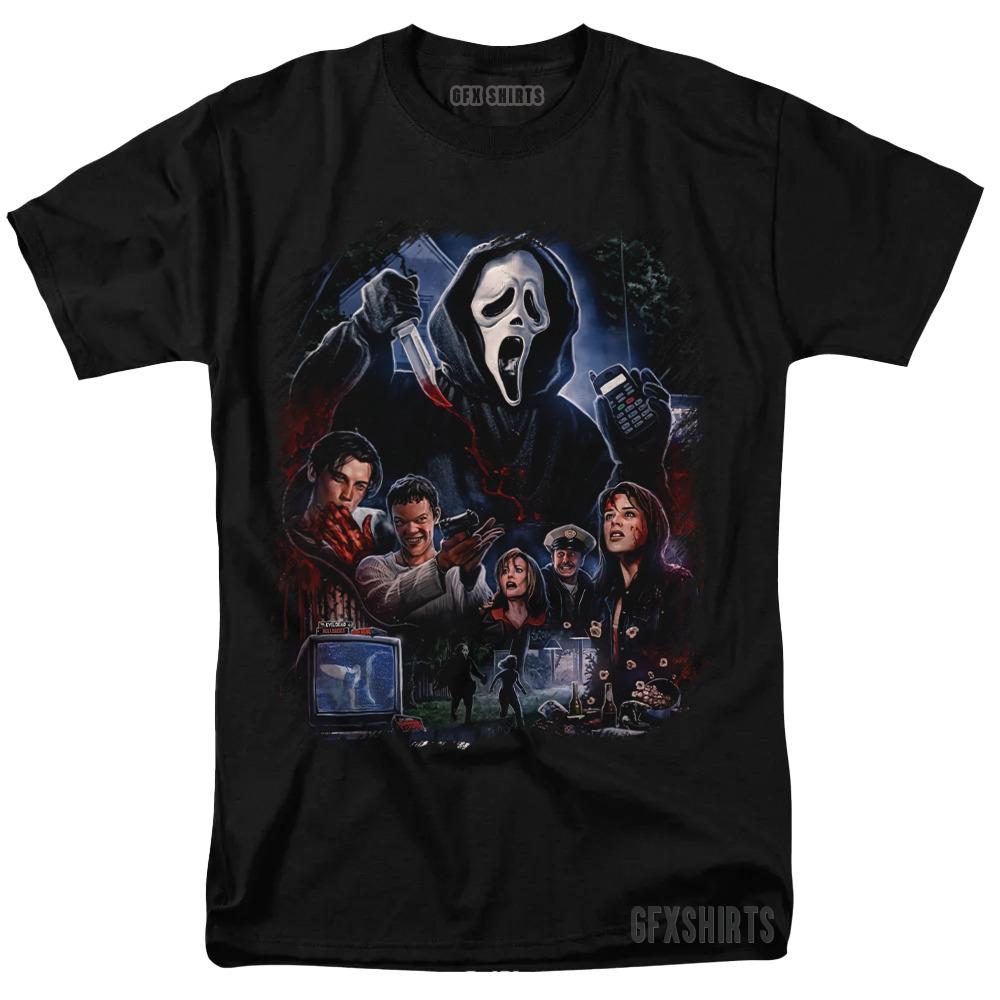 Scream Ghostface 90s Holloween Horror Movie vtg Graphic design T-Shirt Unisex T-Shirt