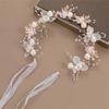 Pearl Flower Headband Bridal Headdress Wedding Crown Fashion The Wreath Bracelet Band Tiaras Crystal Headpiece Hair Jewelrys