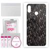 apgo Protective Skin Sticker for the Back Compatible with HTC U12 Life, Wrap Film, Foil, Vinyl - Pattern Carbon Black Pixel