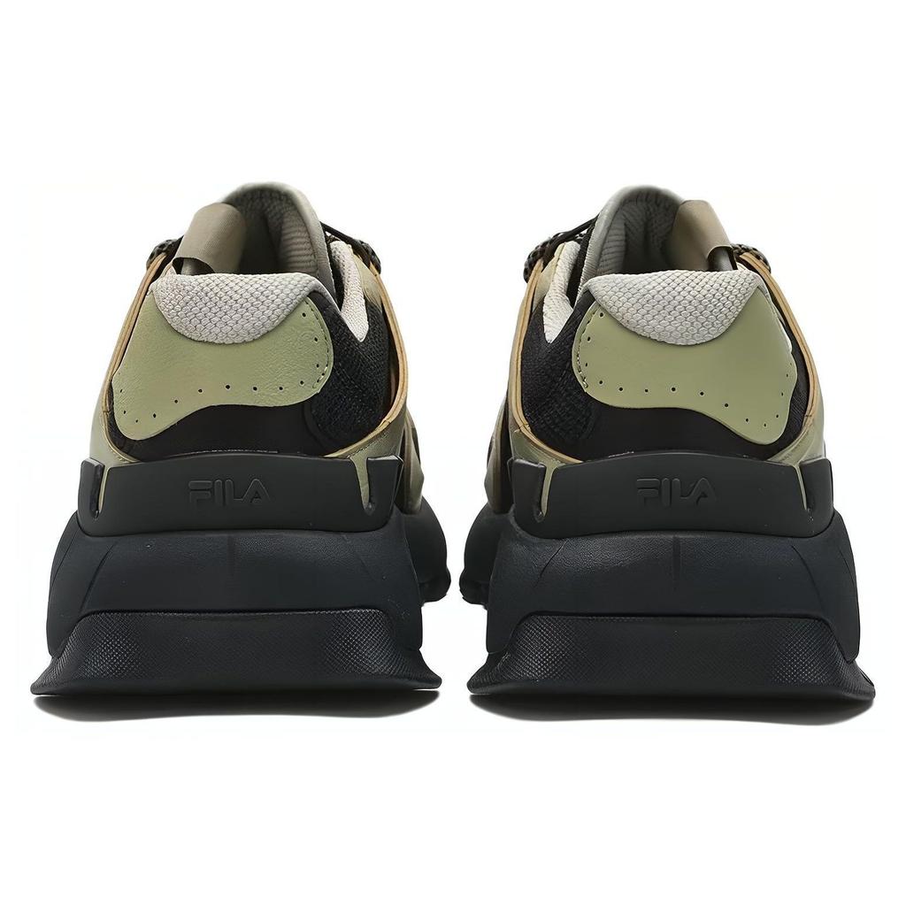 Fila Insetto Ткань Синтетическая кожа ТПУ Модные Удобные Амортизирующие Износостойкие Низкие Кроссовки Папы Мужские кроссовки Черный Желтый F12M341106FFS