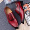 Fashion Wedding Party Shoes For Men Retro Elegant Printing Social Business Footwear Red Black Classic Office Dress Adult Shoe New Arriva